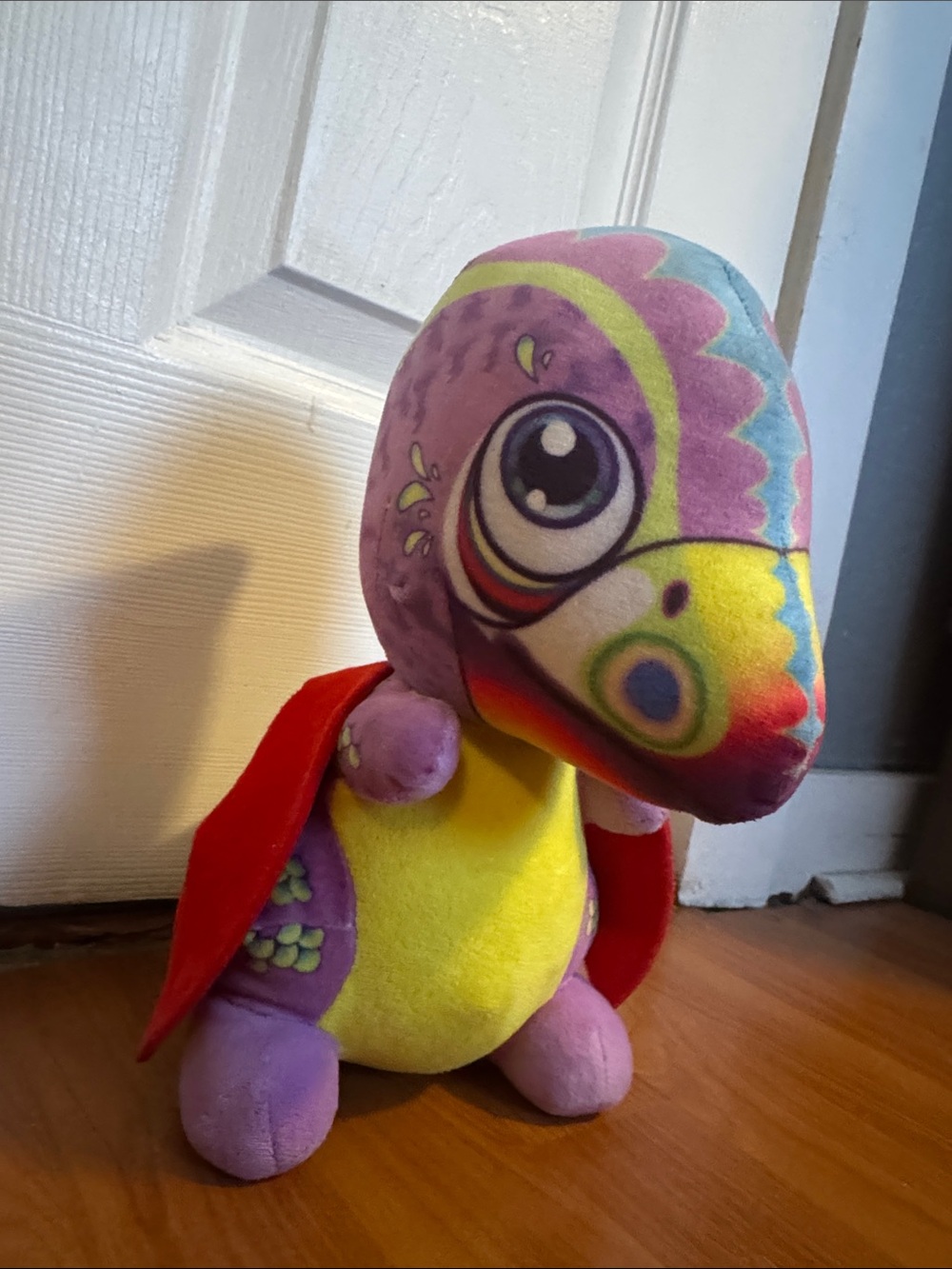 Plush Pterodactyl in Purple, Yellow & Red